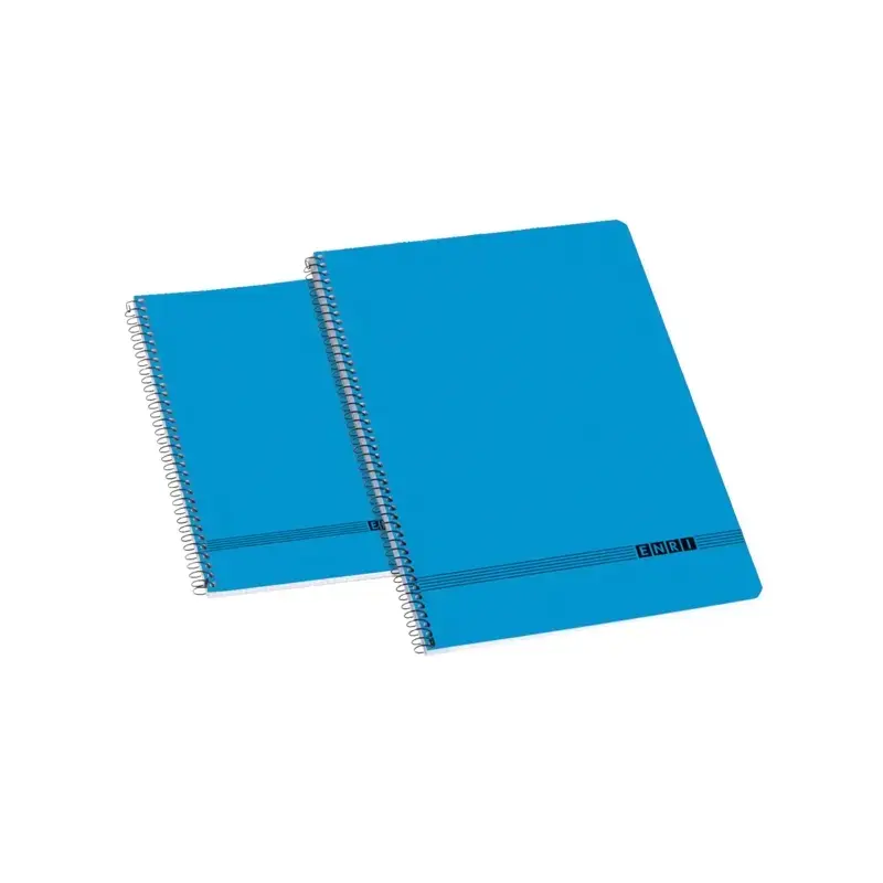 Enri Oficina 4º Tapa Blanda Cuaderno Espiral Liso - Tamaño 4º - Tapa Blanda - Cuaderno Espiral - Color Azul | Ahorro Imprimiendo