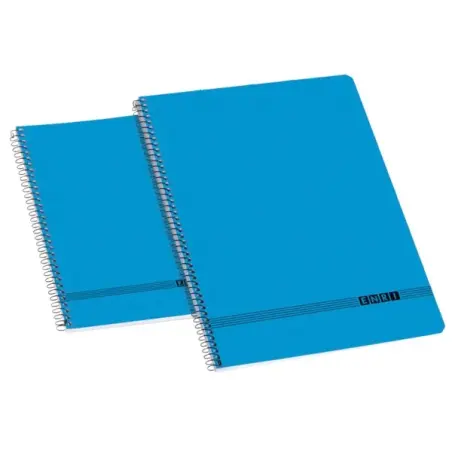 Enri Oficina 4º Tapa Blanda Cuaderno Espiral Liso - Tamaño 4º - Tapa Blanda - Cuaderno Espiral - Color Azul | Ahorro Imprimiendo