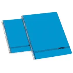 Enri Oficina 4º Tapa Blanda Cuaderno Espiral - Tamaño 4º - Cuadricula 4x4 - Color Azul | Ahorro Imprimiendo