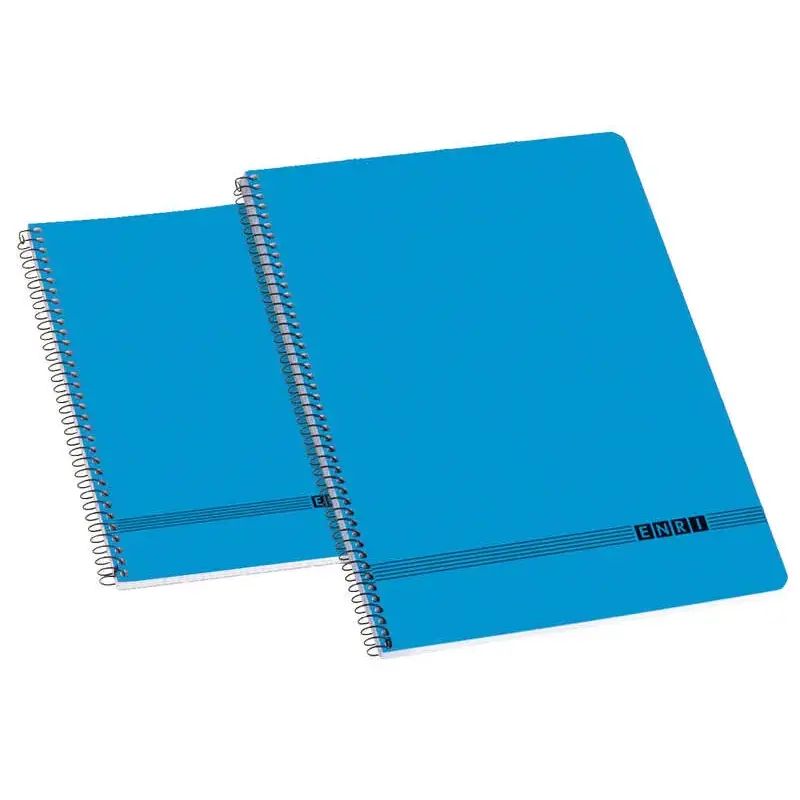 Enri Oficina 4º Tapa Blanda Cuaderno Espiral - Tamaño 4º - Cuadricula 4x4 - Color Azul | Ahorro Imprimiendo