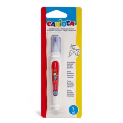 Carioca Boligrafo Corrector 7ml - Punta de Metal Resistente y Precisa - Apto para Todo Tipo de Papel - Secado Rapido - Color Bla