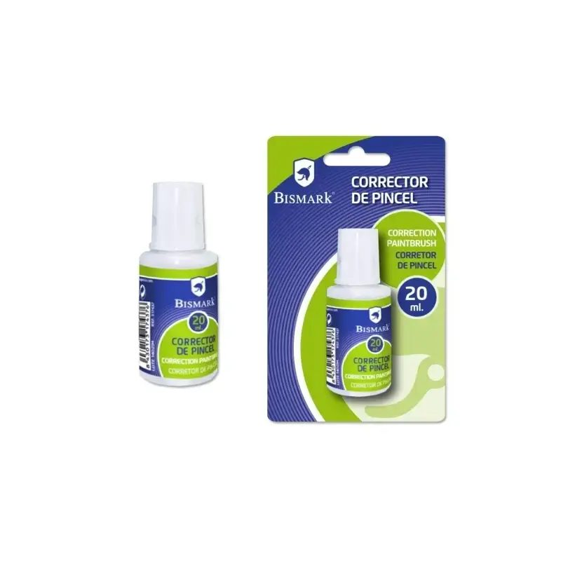 Bismark Liquido Corrector 20ml - Secado Rapido - Aplicador de Pincel | Ahorro Imprimiendo