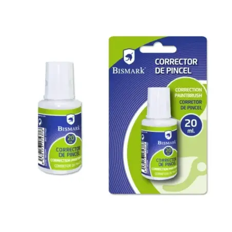 Bismark Liquido Corrector 20ml - Secado Rapido - Aplicador de Pincel | Ahorro Imprimiendo