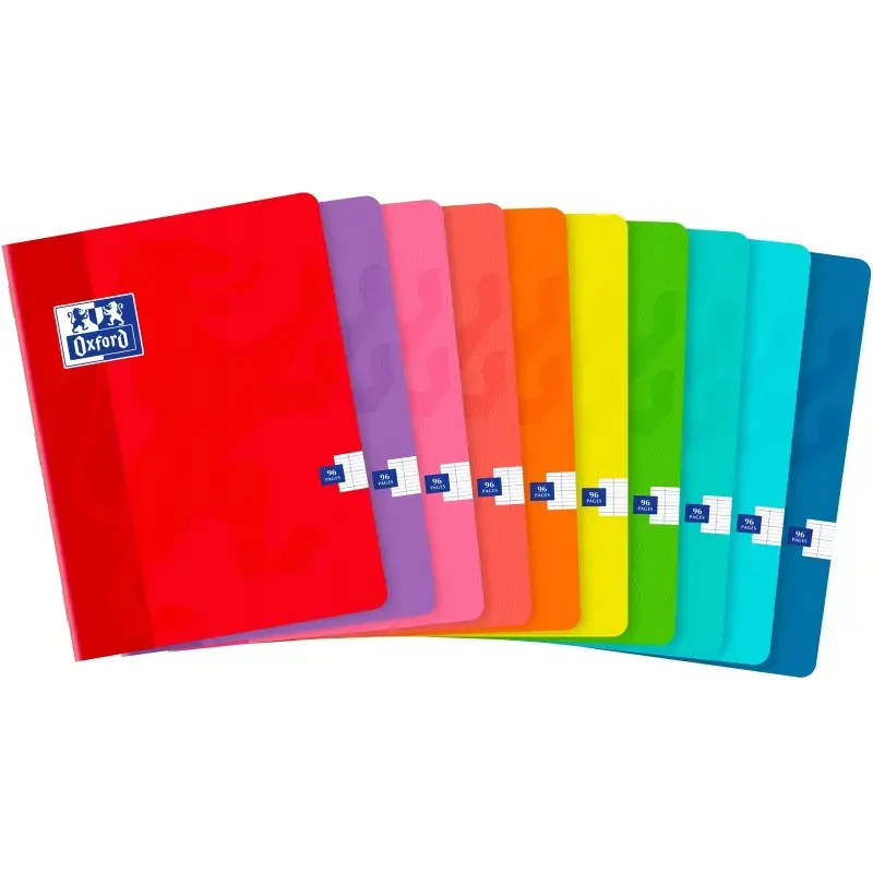 Oxford Libreta Grapada A5+ Cuadricula Seyes - 48 Hojas con Margen - Tapa Blanda - Ideal para Tomar Apuntes - Colores Surtidos |
