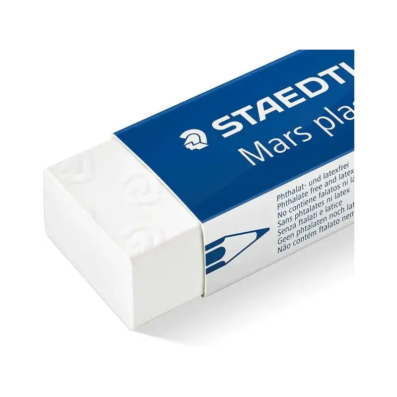 Staedtler Mars Plastic 526 50 Goma de Borrar - Plastico - Alta Precision - Color Blanco | Ahorro Imprimiendo