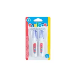 Carioca Pack de 2 Mini Boligrafos Correctores - Punta de Metal Resistente y Precisa - Apto para Todo Tipo de Papel - Secado Rapi