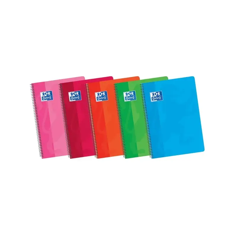 Oxford School Classic 4º Cuaderno Espiral Tapa Blanda 4x4 - 80 Hojas - Margen 4x4 - Colores Surtidos | Ahorro Imprimiendo