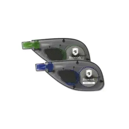 Bismark Cinta Correctora 5mm x 12m - Aplicacion Lateral - Cuerpo Transparente - Forma Ergonomica | Ahorro Imprimiendo