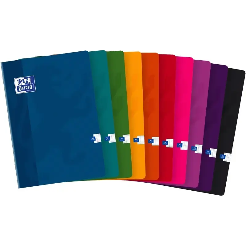 Oxford Libreta Grapada Tapa Blanda Classic A4 Seyes con Margen - Papel de Alta Calidad - Cuadriculado Seyes - Tamaño A4 - Ideal