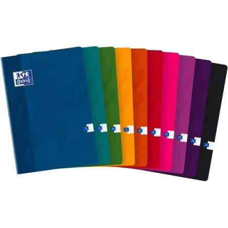 Oxford Libreta Grapada Tapa Blanda Classic A4 Seyes con Margen - Papel de Alta Calidad - Cuadriculado Seyes - Tamaño A4 - Ideal