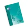 Oxford Cuaderno de Musica Espiral Formato Folio 20 Hojas - 15 Pentagramas Interlineado de 2mm - Tapa Blanda - Color Ice Mint | A