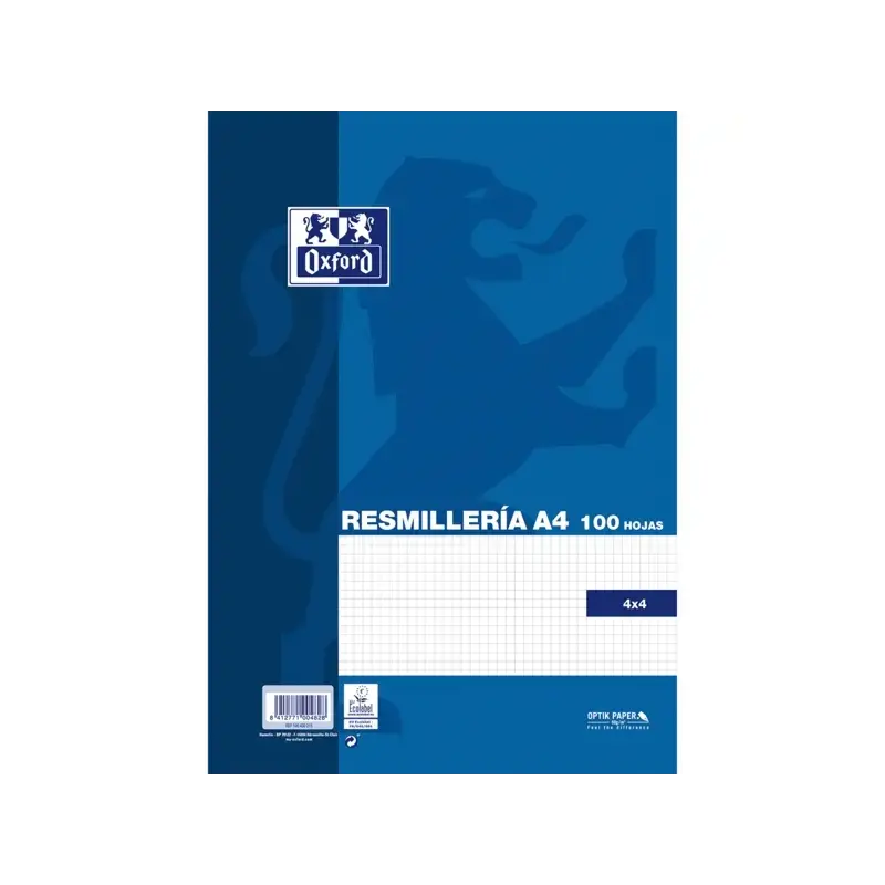 Oxford School Classic Paquete de 100 Hojas A4 Cuadricula 4x4 - 100430215 | Ahorro Imprimiendo
