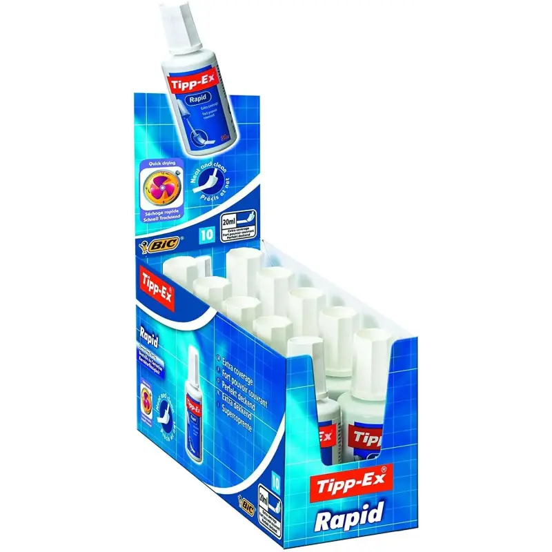 Tipp-Ex Rapid Liquido Corrector 20ml - Formula de Secado Rapido - Aplicador de Espuma | Ahorro Imprimiendo
