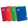 Oxford School Classic Write&Erase 4º Cuaderno Espiral - Tapa Extradura Resistente - 4x4 con Margen - 80 Hojas - Colores Surtidos