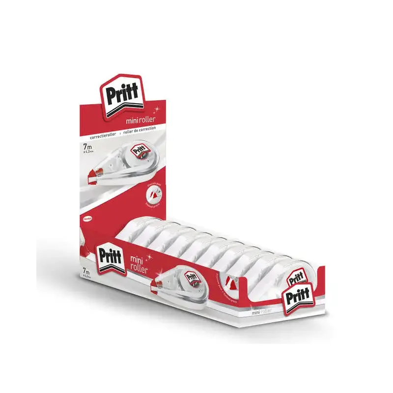 Pritt Mini Roller Corrector 4.2mm x 7m - Compacto y Ergonomico - Punta Flexible de Alta Precision - Compatible con todo Tipo de