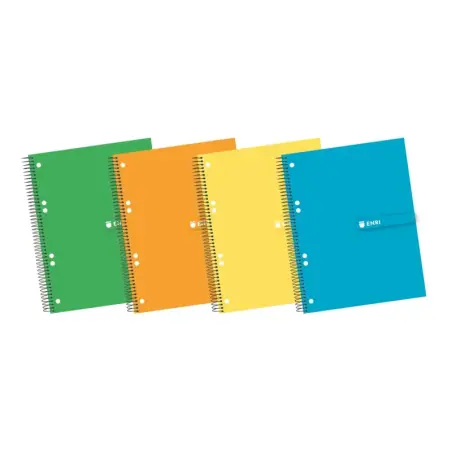Enri A5+ Europeanbook - Tapa Extradura Resistente - Espiral Duradero - 140 Hojas de Papel de Alta Calidad - Formato 5x5 - Colore