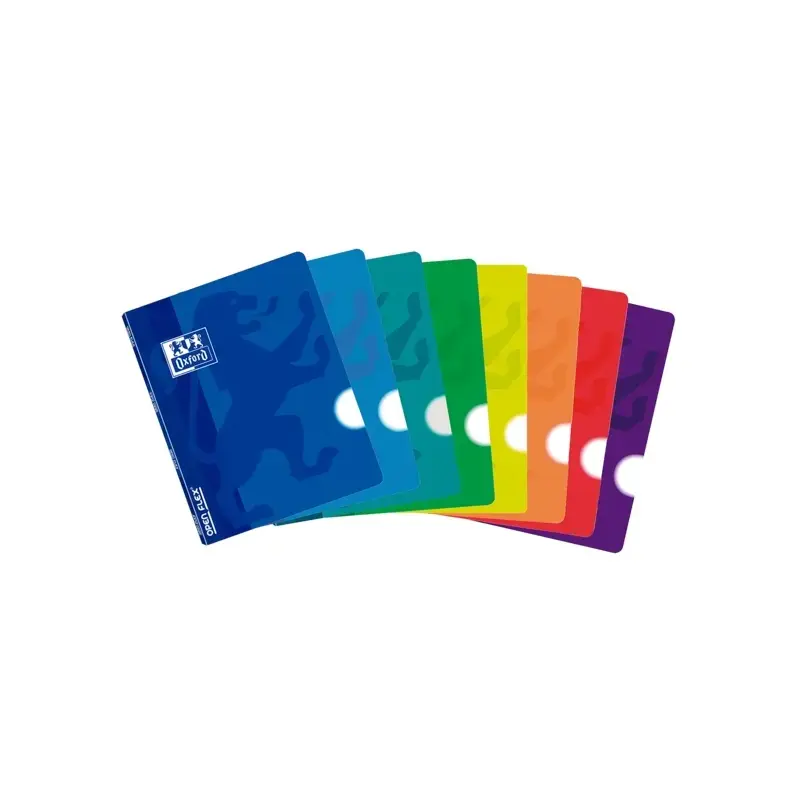 Oxford School Openflex A4 Libreta Grapada - Tapa de Plastico Resistente - 48 Hojas Lisas - Formato A4 - Colores Surtidos | Ahorr