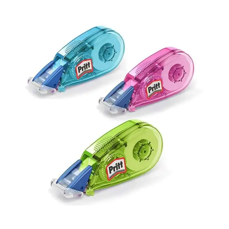 Pritt Micro Roller Cinta Correctora 5mm x 6m - Aplicacion Limpia - Preciso - Reciclable - Colores Azul, Verde y Rosa | Ahorro Im