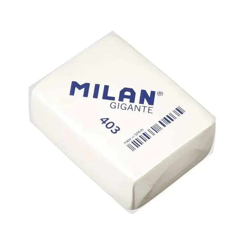 Milan 403 Goma de Borrar Gigante - Miga de Pan - Suave Caucho Sintetico - Color Blanco | Ahorro Imprimiendo