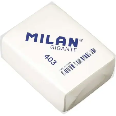 Milan 403 Goma de Borrar Gigante - Miga de Pan - Suave Caucho Sintetico - Color Blanco | Ahorro Imprimiendo