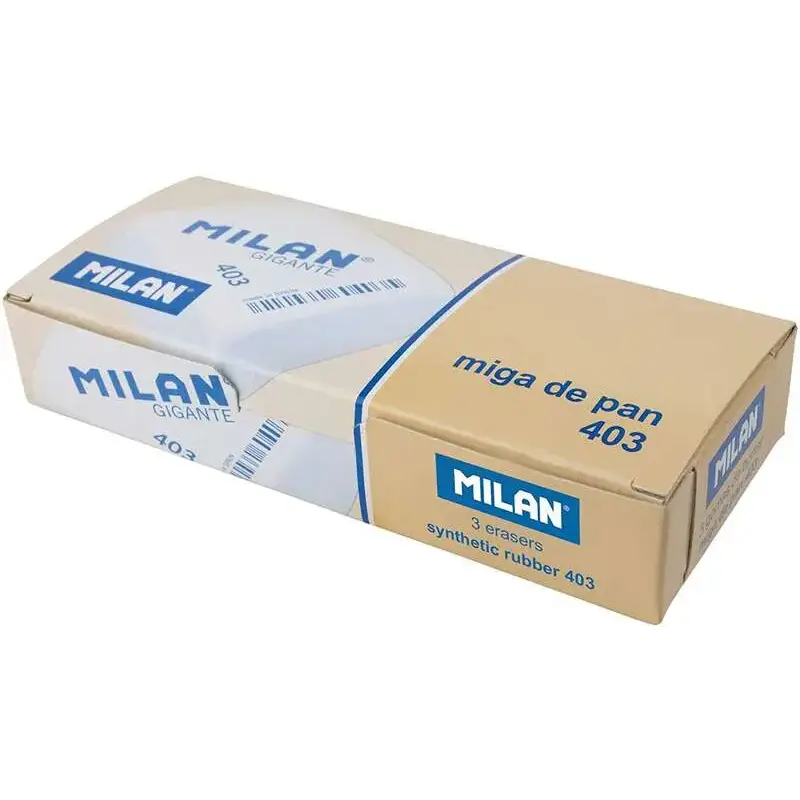 Milan 403 Goma de Borrar Gigante - Miga de Pan - Suave Caucho Sintetico - Color Blanco | Ahorro Imprimiendo