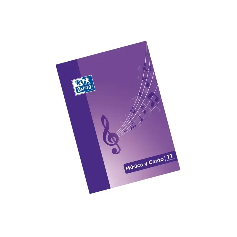 Oxford School Musica & Canto A4 - Libreta Grapada con Tapa Blanda - 24 Paginas 5x5 + 24 Paginas con 11 Pentagramas - Interlinead