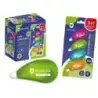 Bismark Neon Pack de 4 Mini Cintas Correctoras 5mmx6m - Perfecta Adherencia al Papel - Presentacion en Blister - Cuerpo de Color