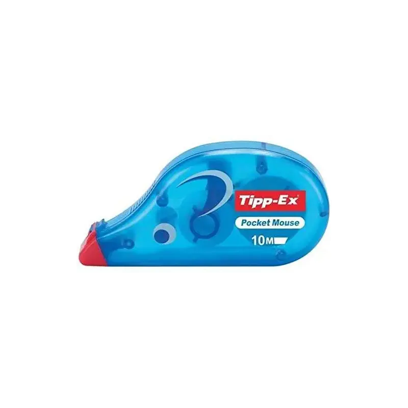 Tipp-Ex Pocket Mouse Cinta Correctora 4.20mm x 10m - Resistente - Escritura Instantanea - Capuchon Protector | Ahorro Imprimiend