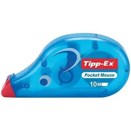 Tipp-Ex Pocket Mouse Cinta Correctora 4.20mm x 10m - Resistente - Escritura Instantanea - Capuchon Protector | Ahorro Imprimiend