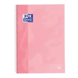 Oxford School Touch Europeanbook 1 Cuaderno A4+ 80 Hojas Microperforadas Cuadricula 5x5mm - Tapa Extradura - Color Rosa | Ahorro