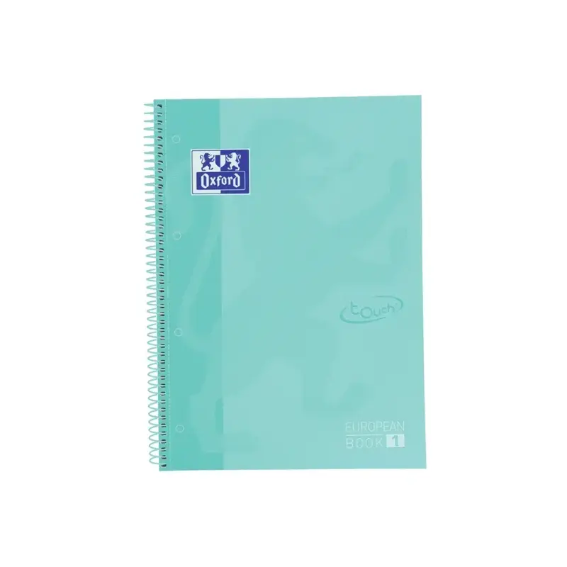 Oxford School Touch Europeanbook 1 Cuaderno A4+ 80 Hojas Cuadricula 5x5mm - Tapa Extradura - Color Ice Mint | Ahorro Imprimiendo