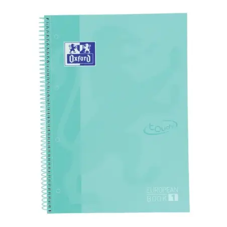 Oxford School Touch Europeanbook 1 Cuaderno A4+ 80 Hojas Cuadricula 5x5mm - Tapa Extradura - Color Ice Mint | Ahorro Imprimiendo