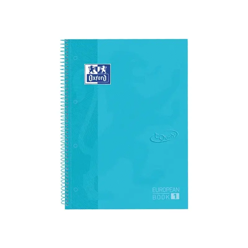 Oxford School Touch Europeanbook 1 Cuaderno A4+ 80 Hojas Cuadricula 5x5mm - Tapa Extradura - Color Azul | Ahorro Imprimiendo