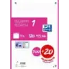 Oxford School Recambio A4 120 Hojas Cuadricula 5x5mm - 4 Taladros - Banda de Color Fucsia | Ahorro Imprimiendo