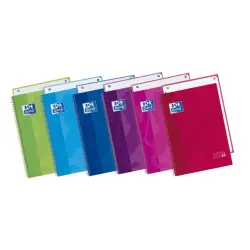 Oxford School Classic Europeanbook 1 Cuaderno A4+ 80 Hojas Microperforadas Cuadricula 5x5mm - Tapa Extradura - 4 Cuadernos por C