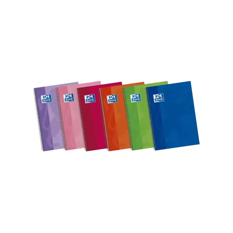 Oxford School Classic Write&Erase Fº Cuaderno Espiral - Tapa Extradura - Liso - 80 Hojas - Colores Surtidos | Ahorro Imprimiendo