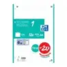 Oxford School Recambio A4 120 Hojas Cuadricula 5x5mm - 4 Taladros - Banda de Color Ice Mint | Ahorro Imprimiendo