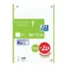 Oxford School Recambio A4 120 Hojas Cuadricula 5x5mm - 4 Taladros - Banda de Color Verde | Ahorro Imprimiendo