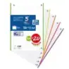 Oxford 5 Recambio de 120 Hojas Formato A4 Cuadriculado 5x5mm 4 Taladros - Banda de 5 Colores Vivos | Ahorro Imprimiendo