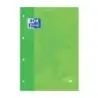 Oxford School Classic Recambio Encolado A4 80 Hojas Cuadricula 5x5 - Recuadro del Color de la Tapa - Tapa Color Verde | Ahorro I