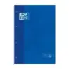 Oxford School Classic Recambio Encolado A4 80 Hojas Cuadricula 5x5 - Recuadro del Color de la Tapa - Tapa Color Azul Marino | Ah