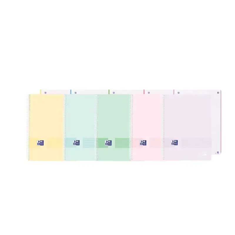 Oxford Live&Go Europeanbook 1 Tapa de Plastico A4+ 5x5 - 80 Hojas - Colores Surtidos | Ahorro Imprimiendo