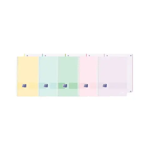 Oxford Live&Go Europeanbook 1 Tapa de Plastico A4+ 5x5 - 80 Hojas - Colores Surtidos | Ahorro Imprimiendo
