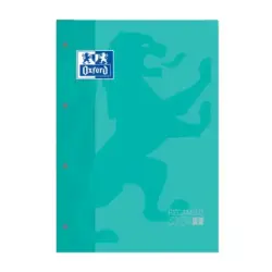 Oxford School Classic Cuaderno de Recambio - Tamaño A4 - Tapa Blanda - Encolado - Cuadricula 5x5 - 80 Hojas - Color Ice Mint | A