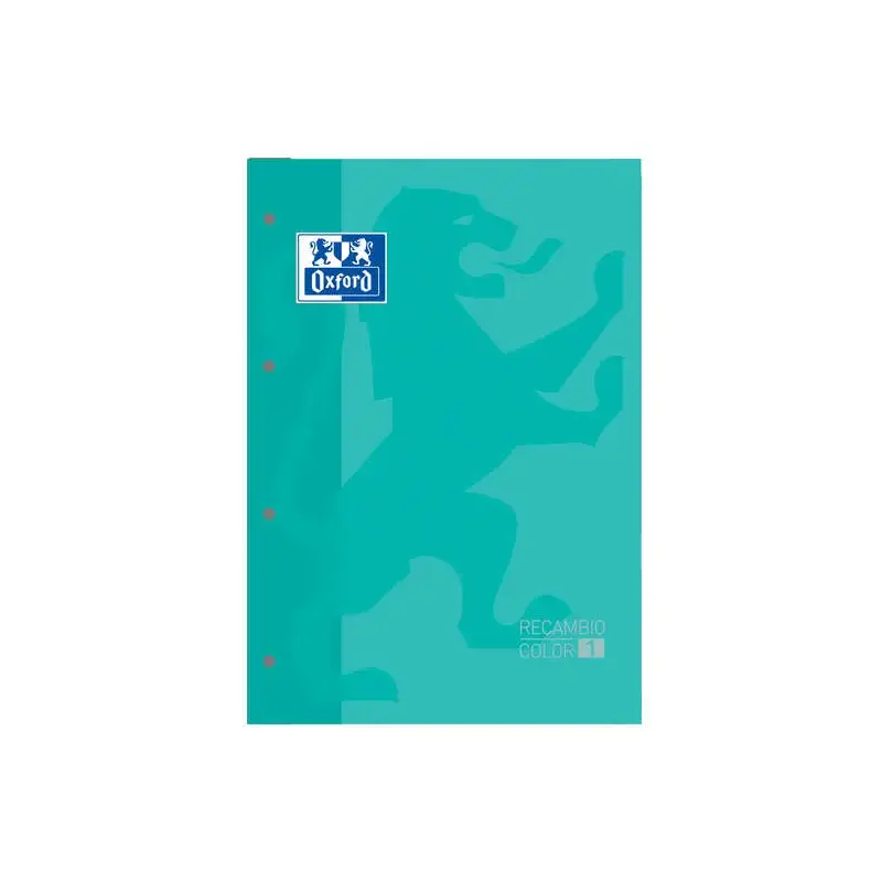 Oxford School Classic Cuaderno de Recambio - Tamaño A4 - Tapa Blanda - Encolado - Cuadricula 5x5 - 80 Hojas - Color Ice Mint | A