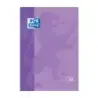 Oxford School Classic Recambio Encolado A4 80 Hojas Cuadricula 5x5 - Recuadro del Color de la Tapa - Tapa Color Malva | Ahorro I