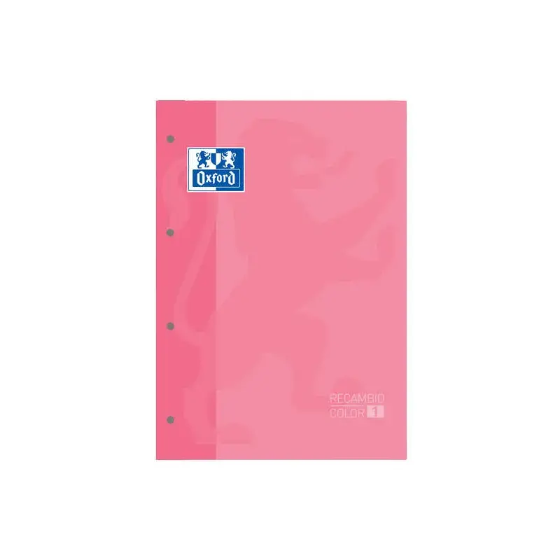 Oxford School Classic Cuaderno de Recambio - Tamaño A4 - Tapa Blanda - Encolado - Cuadricula 5x5 - 80 Hojas - Color Rosa Chicle