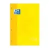 Oxford School Classic Recambio Encolado A4 80 Hojas Cuadricula 5x5 - Recuadro del Color de la Tapa - Tapa Color Amarillo | Ahorr