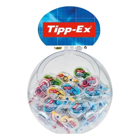 Tipp-Ex Mini Pocket Mouse Fashion Expositor con 40 Cintas Correctoras 5mm x 6m - Resistente - Escritura Instantanea | Ahorro Imp