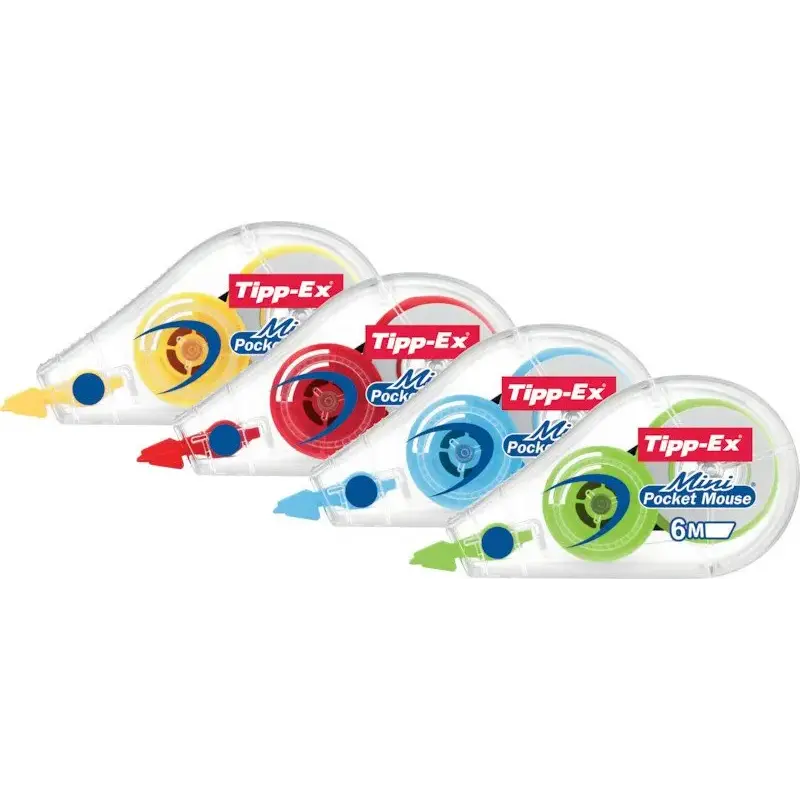 Tipp-Ex Mini Pocket Mouse Fashion Expositor con 40 Cintas Correctoras 5mm x 6m - Resistente - Escritura Instantanea | Ahorro Imp